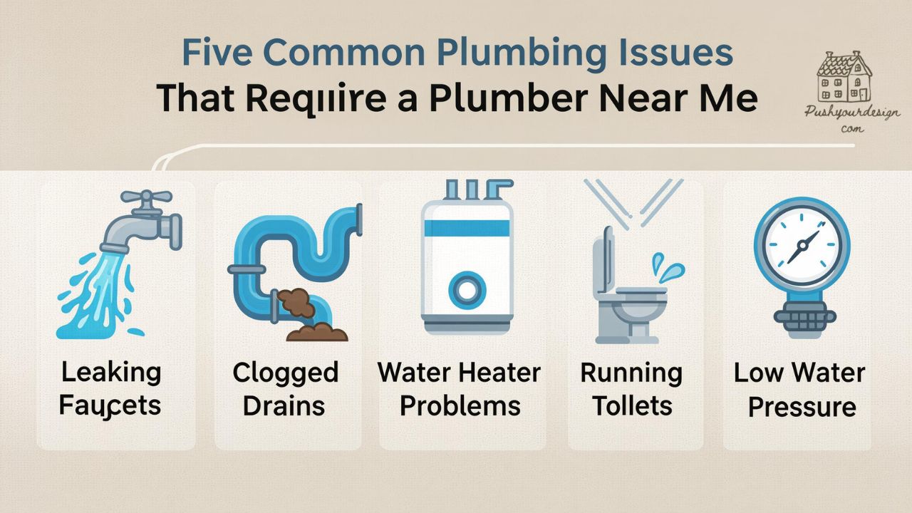 Five Common Plumbing Issues That Require a Plumber Near Me